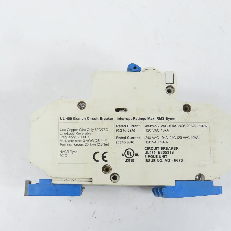 Altech C20 3-Pole 20A Circuit Breaker 480/277VAC