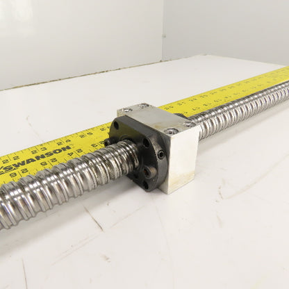 Strippit LVD PPEB 120/10 Ball Screw & Nut Assembly 888mm OAL 25mm OD 11mm Pitch