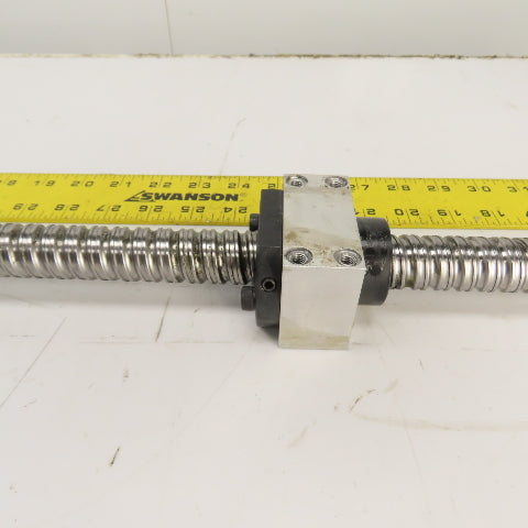 Strippit LVD PPEB 120/10 Ball Screw & Nut Assembly 888mm OAL 25mm OD 11mm Pitch