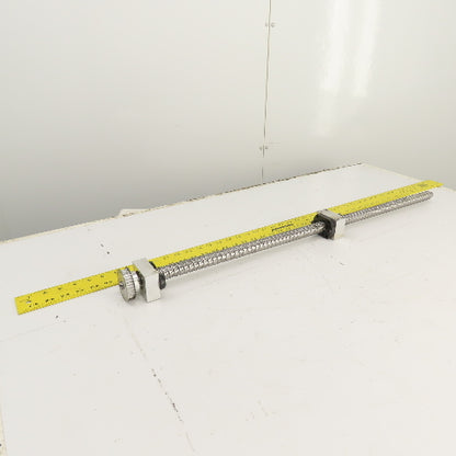 Strippit LVD PPEB 120/10 Ball Screw & Nut Assembly 888mm OAL 25mm OD 11mm Pitch