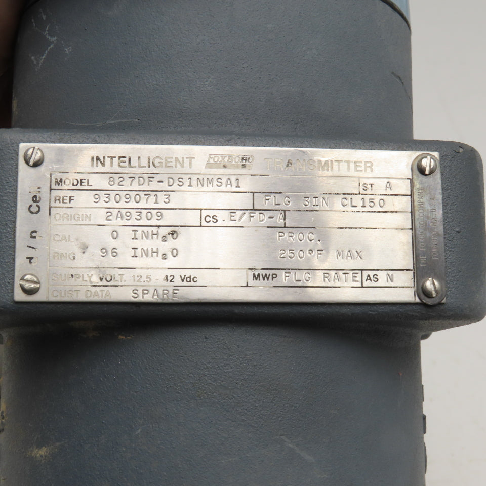 Foxboro 827DF-DS1NMSA1 3" Class 150 Flange Mount Intelligent Transmitter