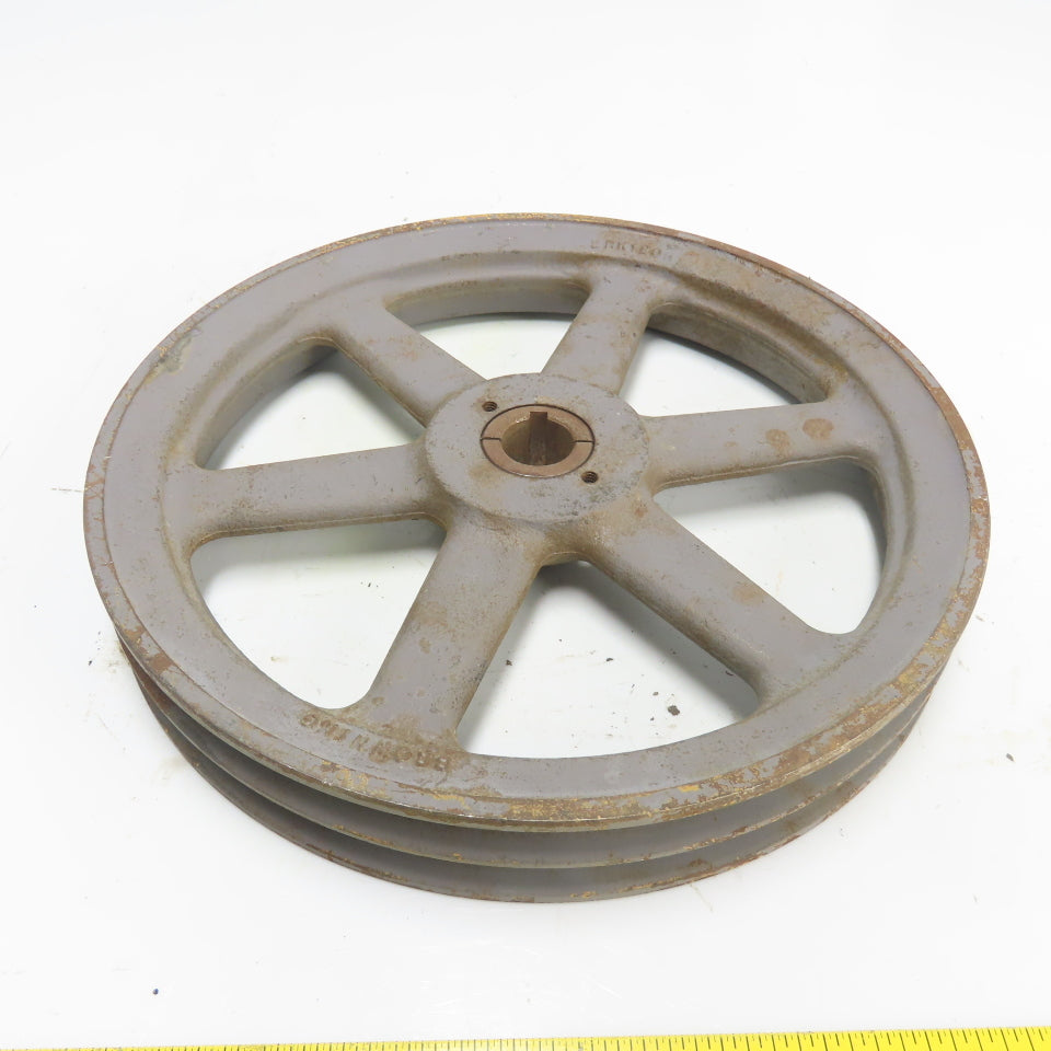 Browning 2BK120H 11-1/4" OD x 1-3/4" Wide 3 Groove V-Belt Pulley 1" Bore