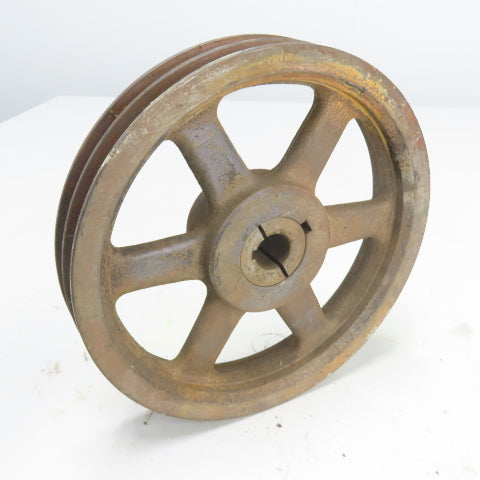Browning 2894F 9-5/8" OD x 1-5/8" Wide 2 Groove V-Belt Pulley 31/32" Bore