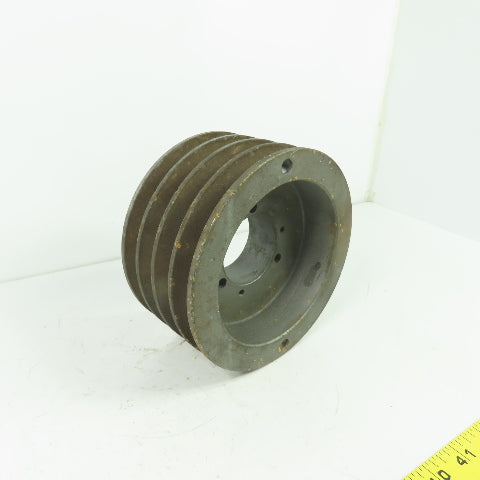 QDA56B60 6-3/8" OD x 3-1/4" Wide 4 Groove V-Belt Pulley 2-1/8" Bore