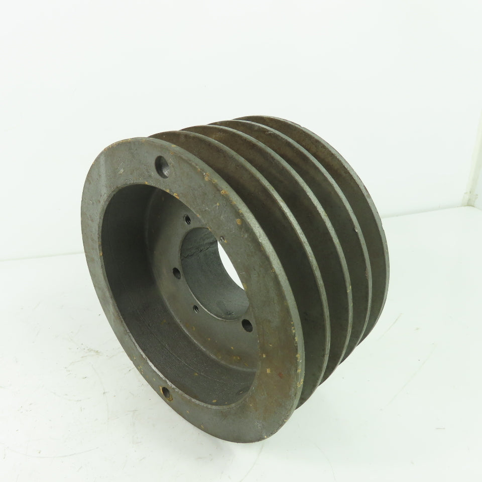 QDA56B60 6-3/8" OD x 3-1/4" Wide 4 Groove V-Belt Pulley 2-1/8" Bore