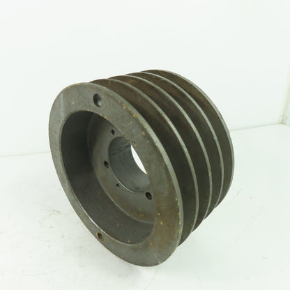 QDA56B60 6-3/8" OD x 3-1/4" Wide 4 Groove V-Belt Pulley 2-1/8" Bore