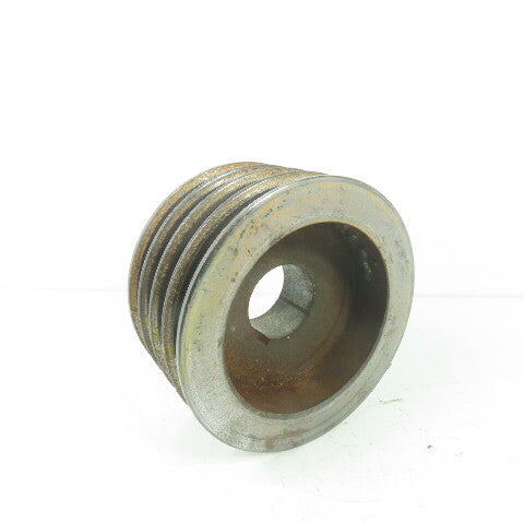 6-1/8" OD x 3-1/4" Wide 4 Groove V-Belt Pulley 1-15/16" Bore