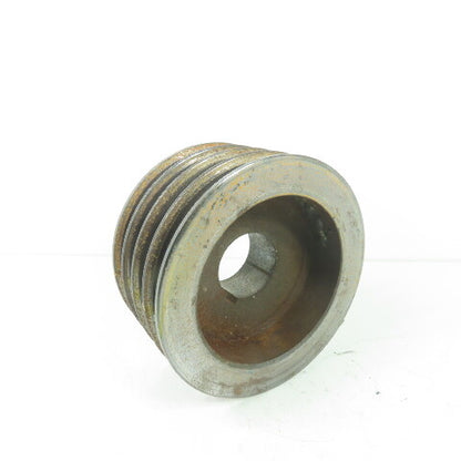 6-1/8" OD x 3-1/4" Wide 4 Groove V-Belt Pulley 1-15/16" Bore