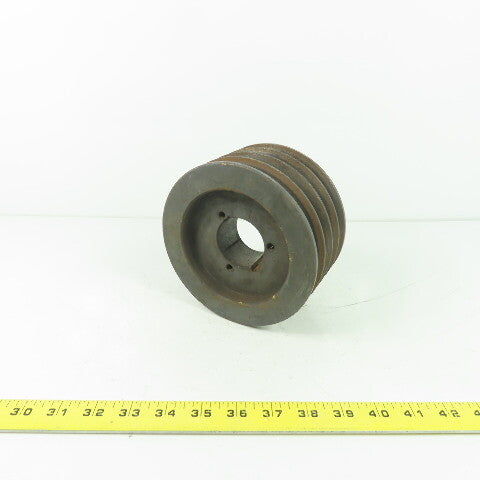 6-1/8" OD x 3-1/4" Wide 4 Groove V-Belt Pulley 1-15/16" Bore