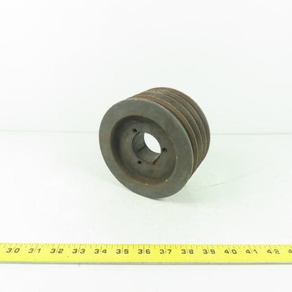 6-1/8" OD x 3-1/4" Wide 4 Groove V-Belt Pulley 1-15/16" Bore