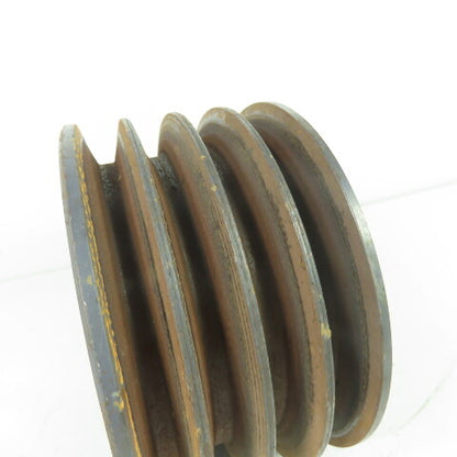 6-1/8" OD x 3-1/4" Wide 4 Groove V-Belt Pulley 1-15/16" Bore