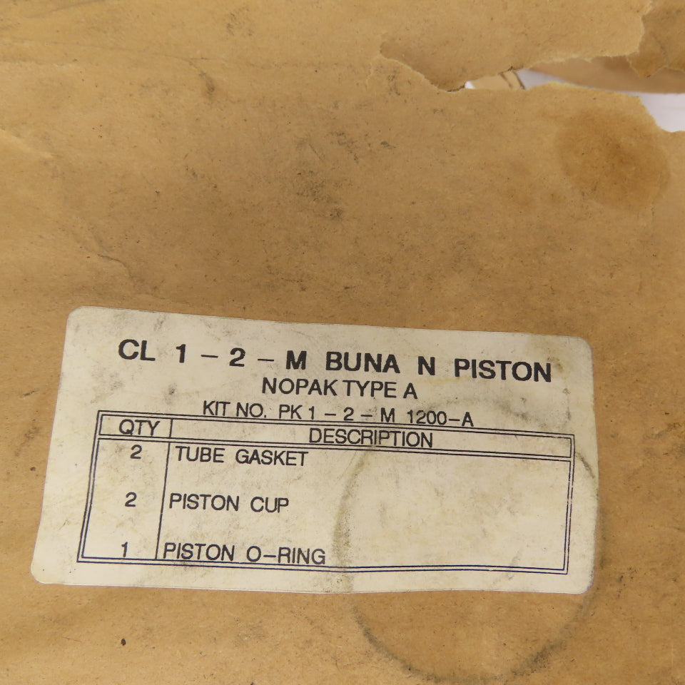 Buna N Piston PK 1-2-M 1200-A Nopak Type A Gasket Kit