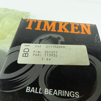 Timken G1115KRRB 35TS17 Eccentric Locking Collar Ball Bearing 1-15/16" ID NEW