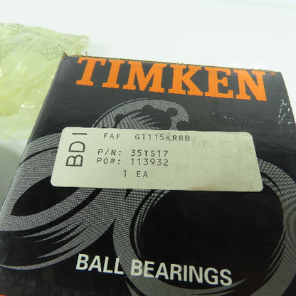 Timken G1115KRRB 35TS17 Eccentric Locking Collar Ball Bearing 1-15/16" ID NEW