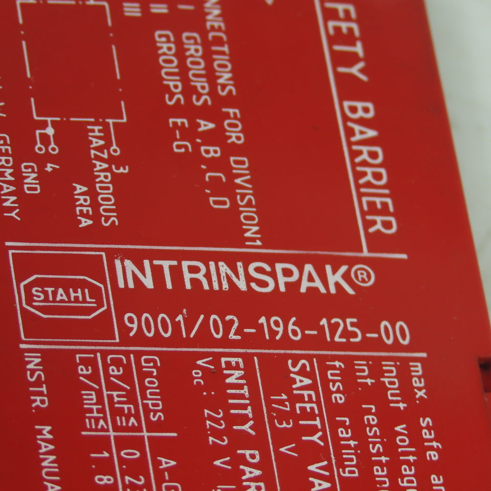 Stahl 9001/02-196-125-00 Safety Barrier 16V 160mA