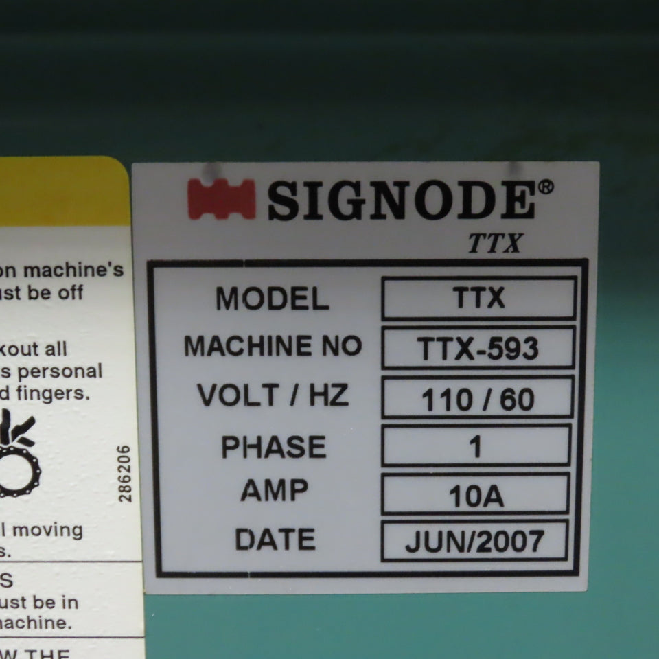 Signode TTX-593 Semi-Automatic Strapping Banding Machine 1Ph 110V REPAIR