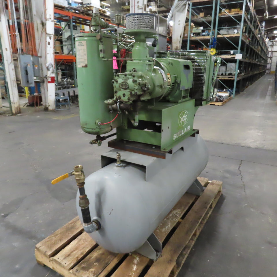 Sullair 10-25 AC/AC 120 Gal Rotary Screw Air Compressor 3PH 25HP 115PSI 230/460V