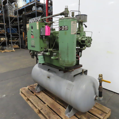 Sullair 10-25 AC/AC 120 Gal Rotary Screw Air Compressor 3PH 25HP 115PSI 230/460V