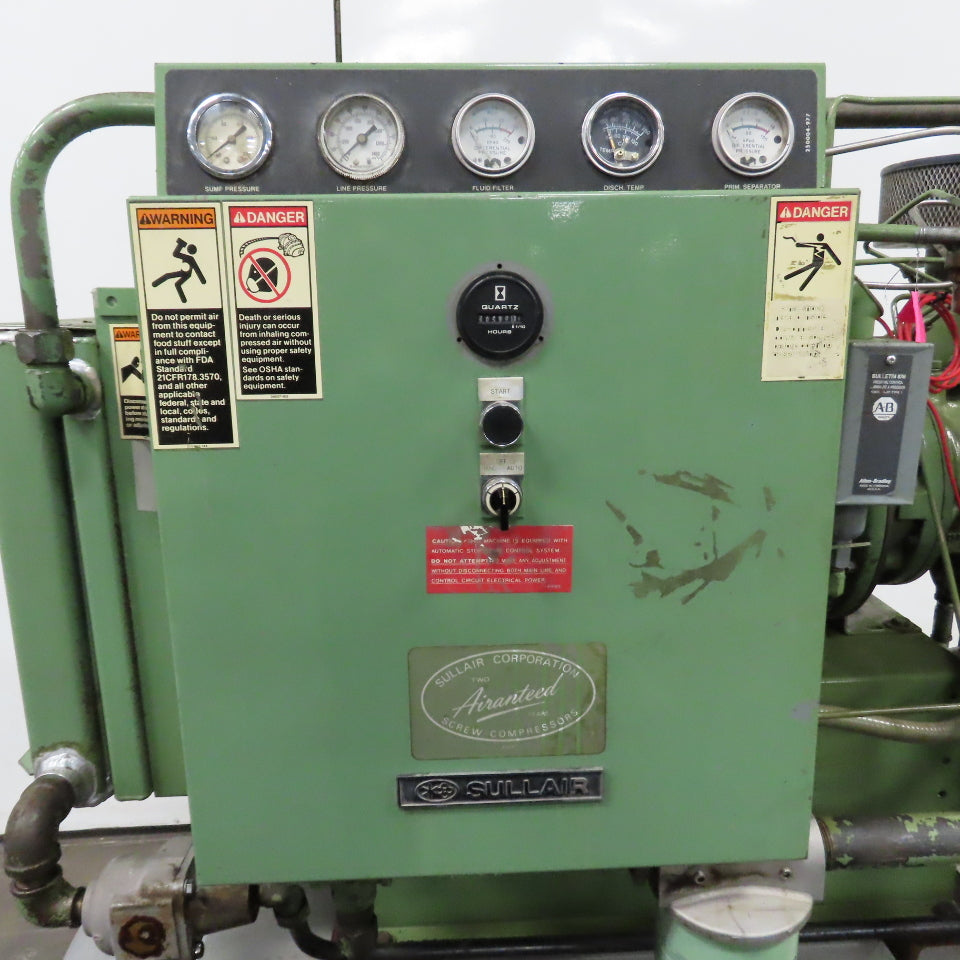 Sullair 10-25 AC/AC 120 Gal Rotary Screw Air Compressor 3PH 25HP 115PSI 230/460V