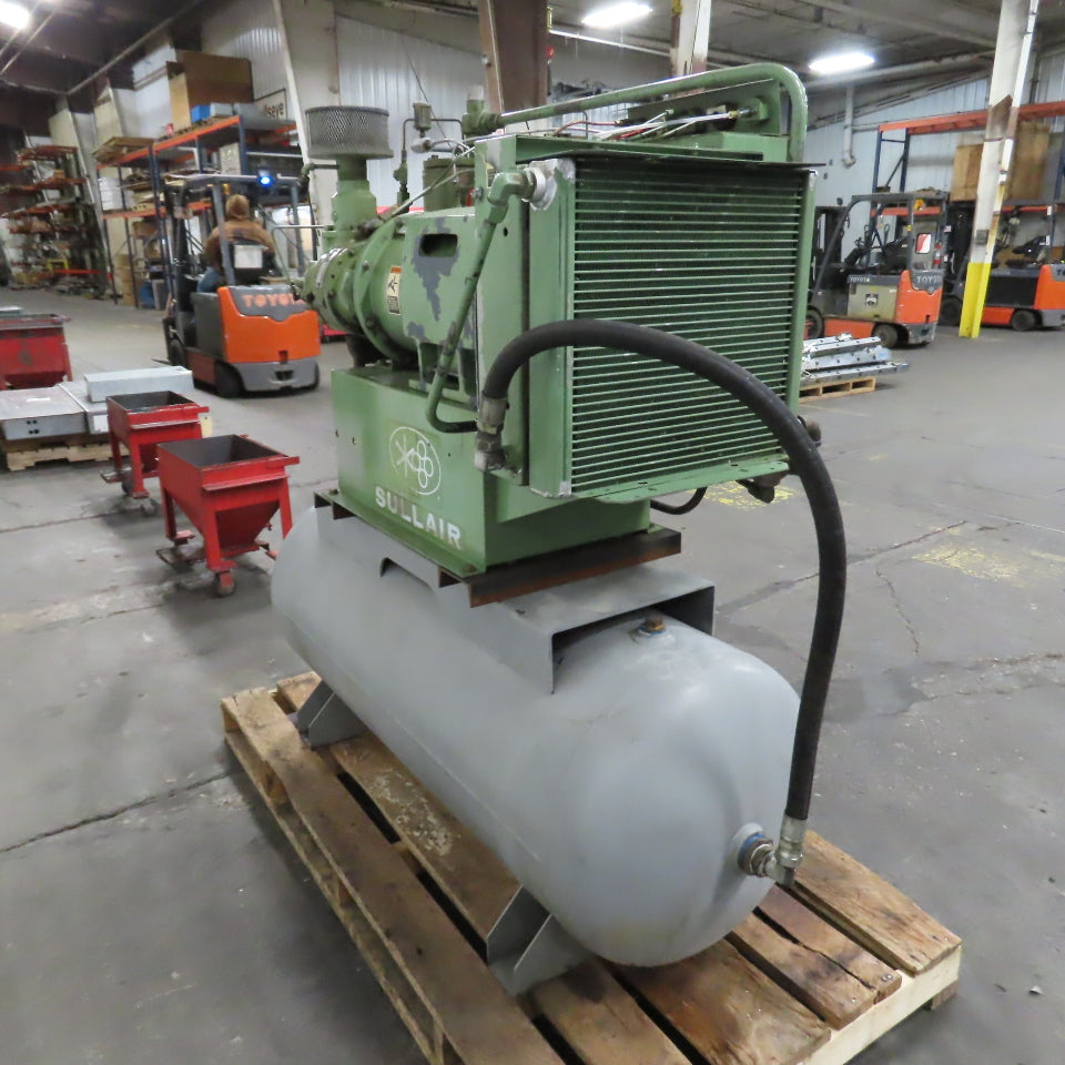 Sullair 10-25 AC/AC 120 Gal Rotary Screw Air Compressor 3PH 25HP 115PSI 230/460V