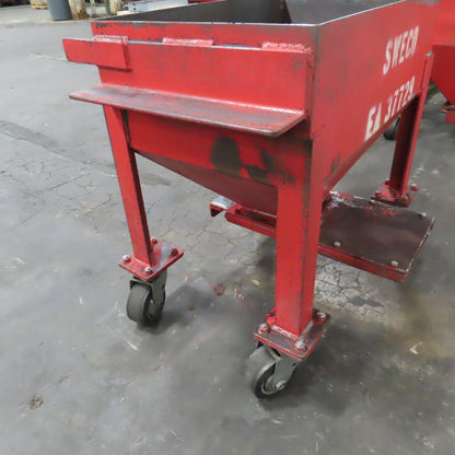 21 Gallon 0.1 Cubic Yard Mobile Bulk Storage Bin 45° Cone Slope Hopper W/Casters