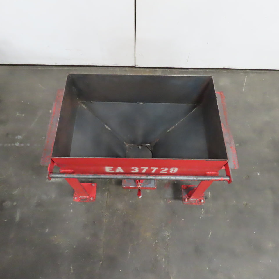 21 Gallon 0.1 Cubic Yard Mobile Bulk Storage Bin 45° Cone Slope Hopper W/Casters