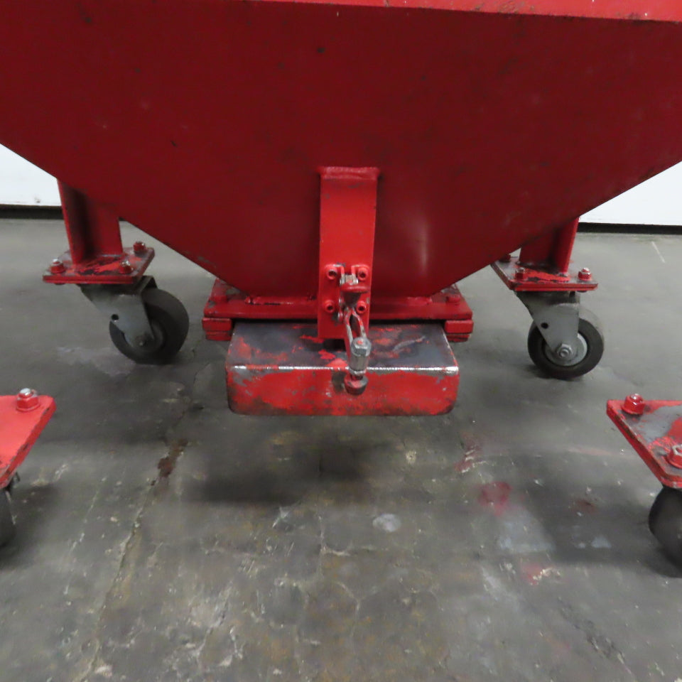 21 Gallon 0.1 Cubic Yard Mobile Bulk Storage Bin 45° Cone Slope Hopper W/Casters