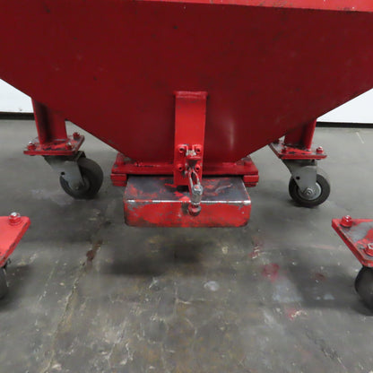 21 Gallon 0.1 Cubic Yard Mobile Bulk Storage Bin 45° Cone Slope Hopper W/Casters