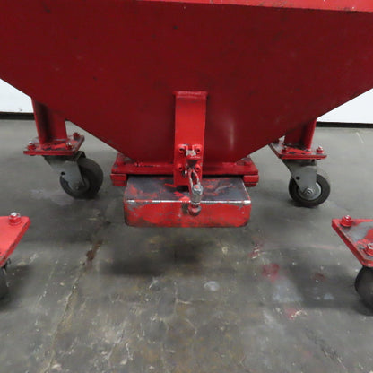 21 Gallon 0.1 Cubic Yard Mobile Bulk Storage Bin 45° Cone Slope Hopper W/Casters