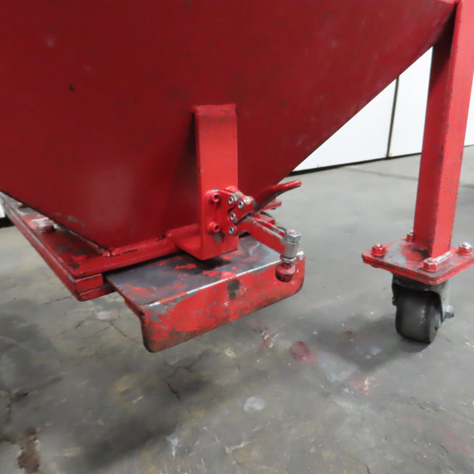 21 Gallon 0.1 Cubic Yard Mobile Bulk Storage Bin 45° Cone Slope Hopper W/Casters