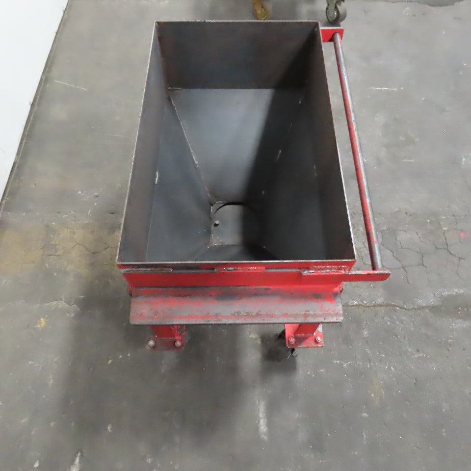 21 Gallon 0.1 Cubic Yard Mobile Bulk Storage Bin 45° Cone Slope Hopper W/Casters