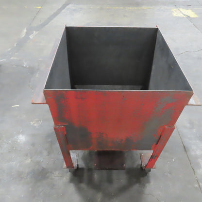 55 Gal. 0.28 Cubic Yard Mobile Bulk Storage Bin 45° Cone Slope Hopper W/Casters