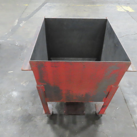 55 Gal. 0.28 Cubic Yard Mobile Bulk Storage Bin 45° Cone Slope Hopper W/Casters