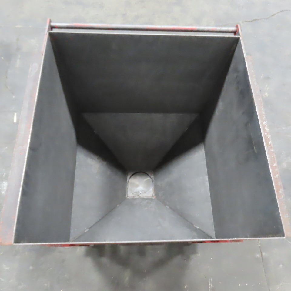 55 Gal. 0.28 Cubic Yard Mobile Bulk Storage Bin 45° Cone Slope Hopper W/Casters
