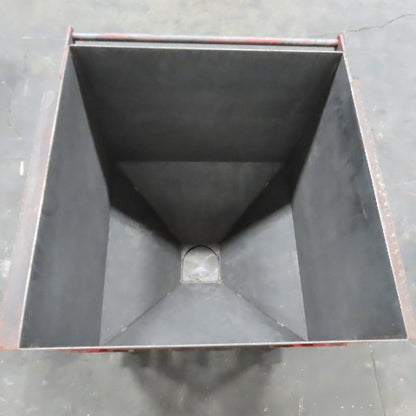 55 Gal. 0.28 Cubic Yard Mobile Bulk Storage Bin 45° Cone Slope Hopper W/Casters