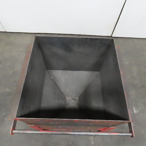 55 Gal. 0.28 Cubic Yard Mobile Bulk Storage Bin 45° Cone Slope Hopper W/Casters