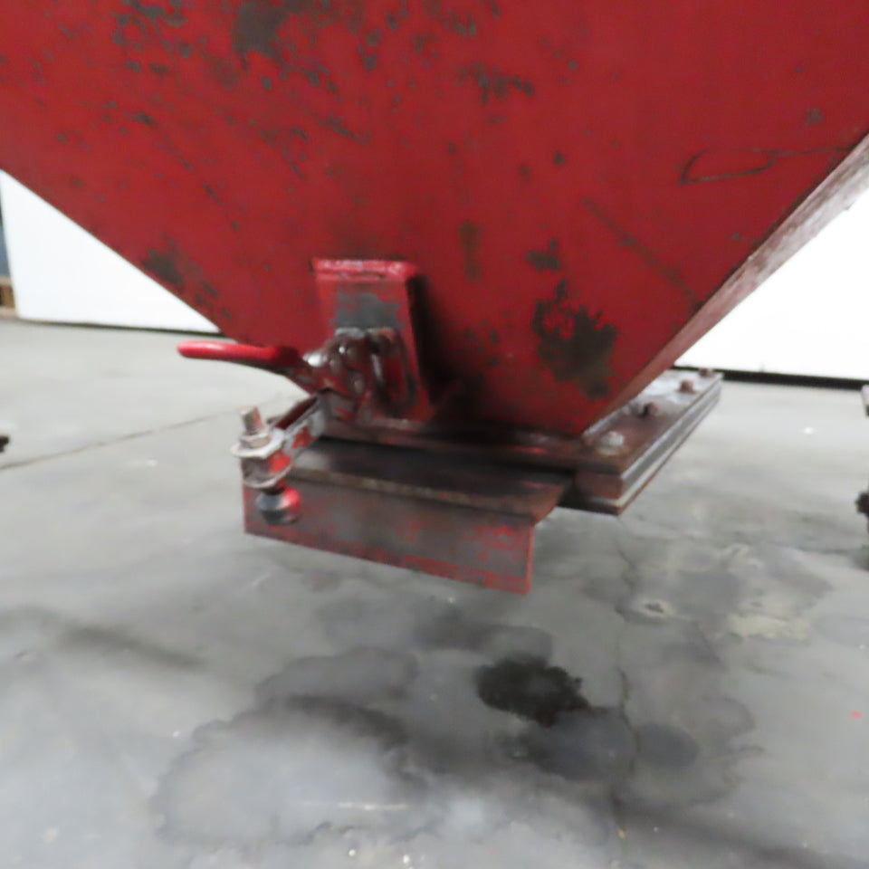 55 Gal. 0.28 Cubic Yard Mobile Bulk Storage Bin 45° Cone Slope Hopper W/Casters