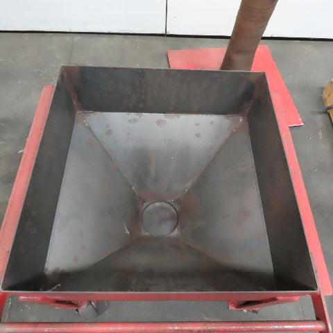 40 Gallon 0.19 Cubic Yard Mobile Bulk Storage Bin 45° Cone Slope Hopper W/ Lid