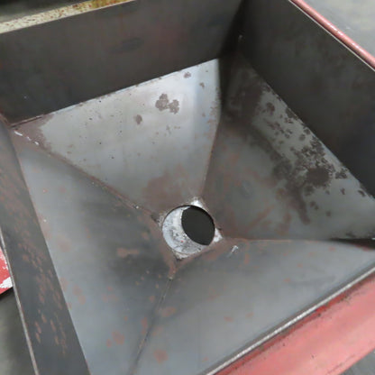 40 Gallon 0.19 Cubic Yard Mobile Bulk Storage Bin 45° Cone Slope Hopper W/ Lid
