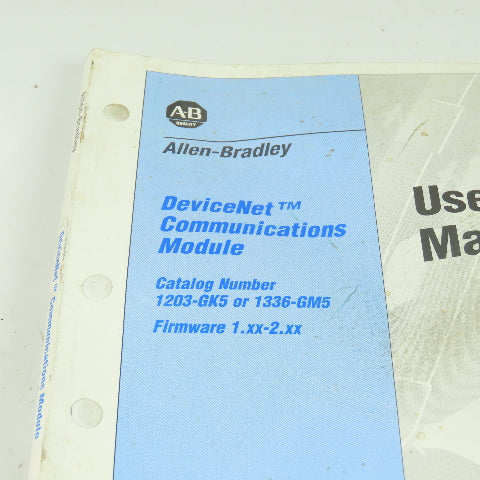 Allen Bradley 1203-GK5 Or 1336-GM5 Devicenet Communications Module User Manual