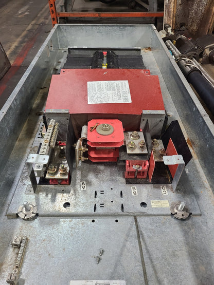 Square D 200A 3Ph HCN I-Line Panelboard Load Center W/8 Breakers Stainless Front