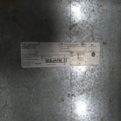 Square D 200A 3Ph HCN I-Line Panelboard Load Center W/8 Breakers Stainless Front