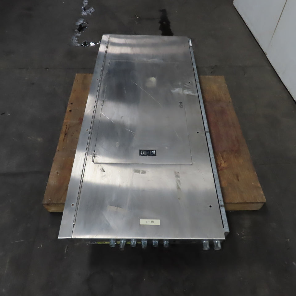 Square D 200A 3Ph HCN I-Line Panelboard Load Center W/8 Breakers Stainless Front