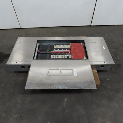 Square D 200A 3Ph HCN I-Line Panelboard Load Center W/8 Breakers Stainless Front