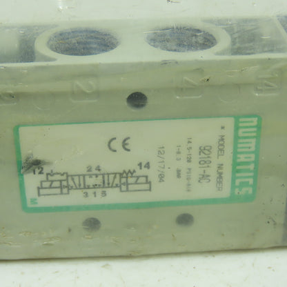 Numatics 92181-AC Pneumatic Solenoid Valve 120PSI 115V Coil