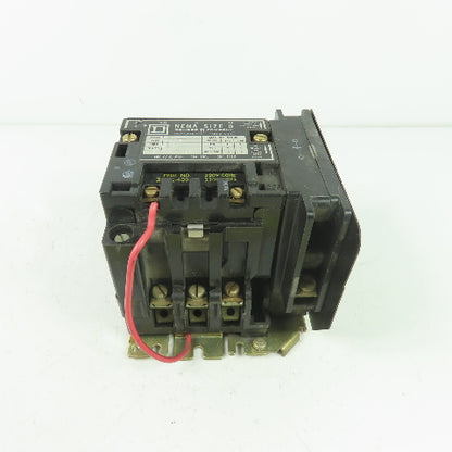 Square D 8502 S30-2 Size 0 Contactor 600VAC 5HP 120V Coil