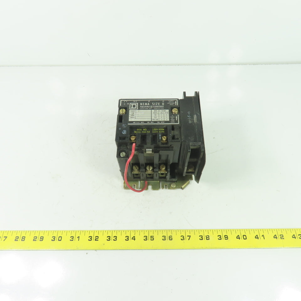 Square D 8502 S30-2 Size 0 Contactor 600VAC 5HP 120V Coil
