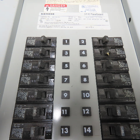 Siemens UBB3014L I-T-E Breaker Panelboard 208Y/120V 3Ph 4W 30-Space W/Breakers