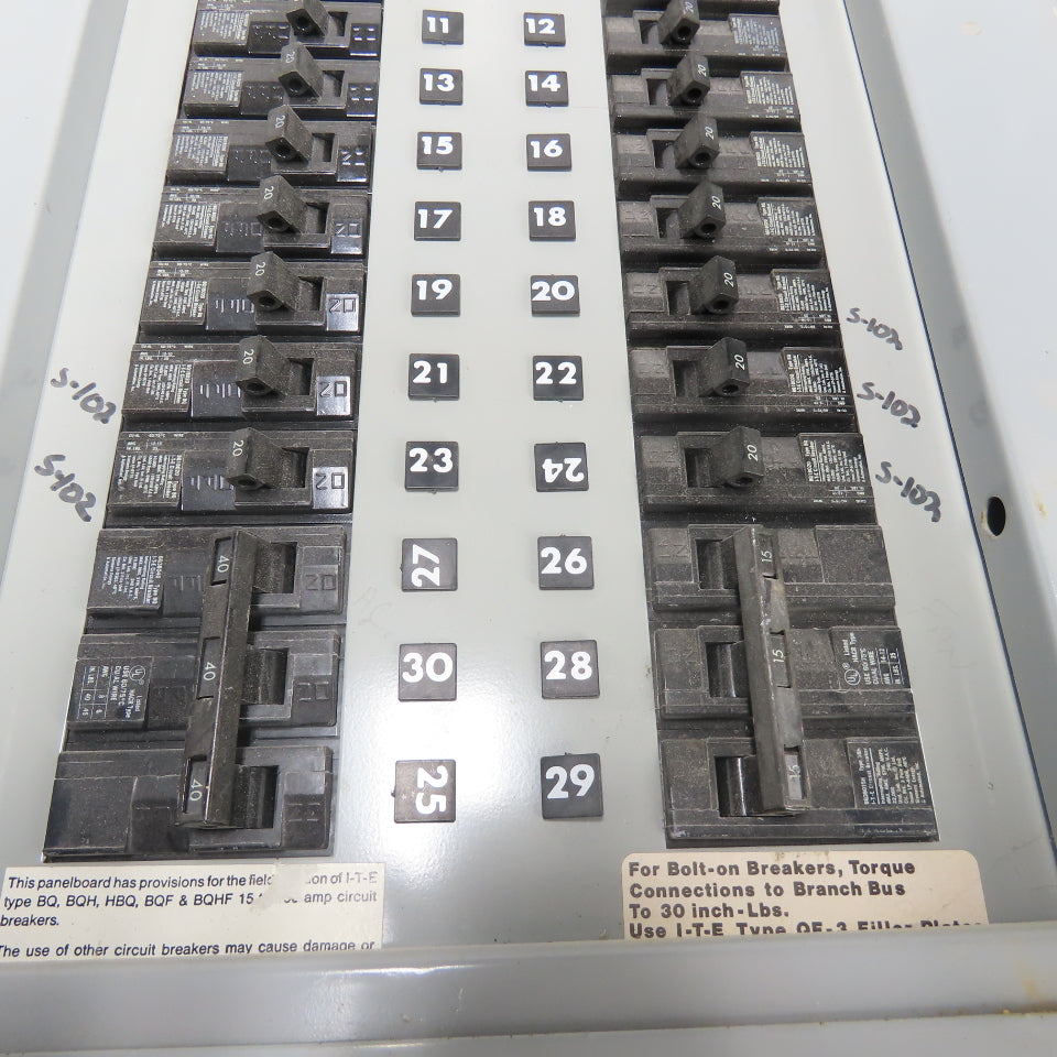 Siemens UBB3014L I-T-E Breaker Panelboard 208Y/120V 3Ph 4W 30-Space W/Breakers