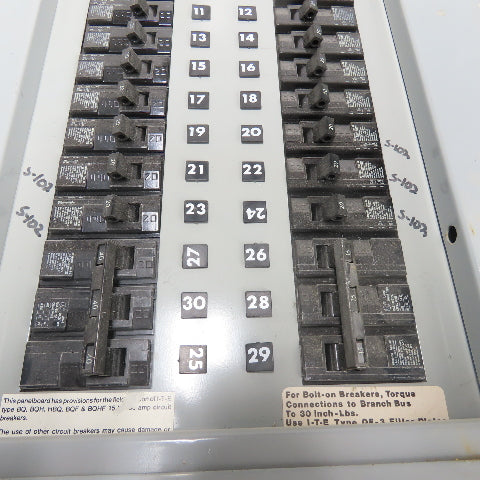 Siemens UBB3014L I-T-E Breaker Panelboard 208Y/120V 3Ph 4W 30-Space W/Breakers
